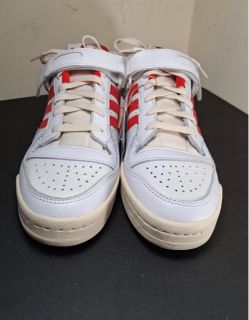Men’s Adidas Forum (Size 8.5 US) Red Striped/ New Condition