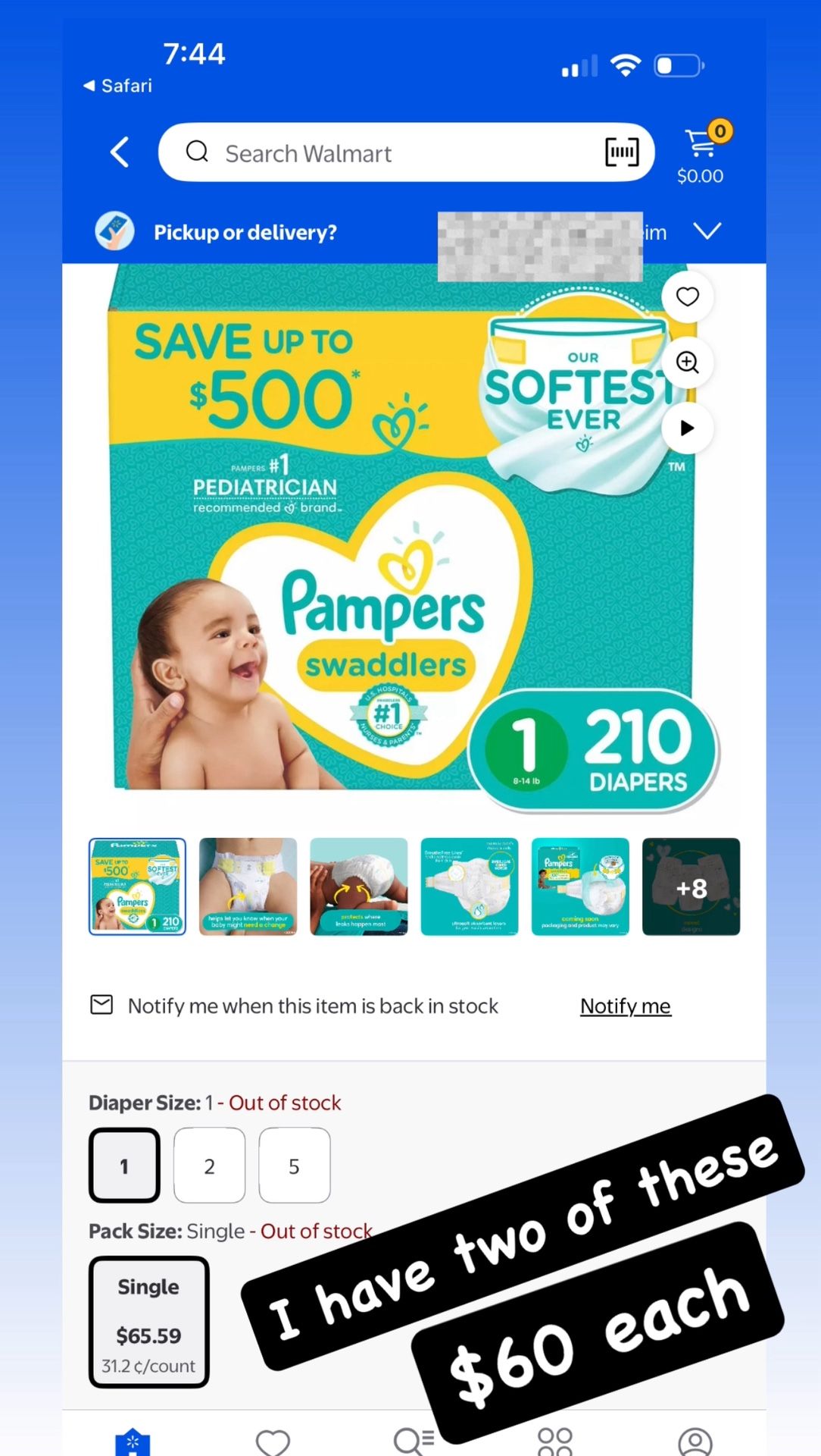 Pampers Diapers Size 1