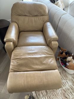 Italian leather recliner
