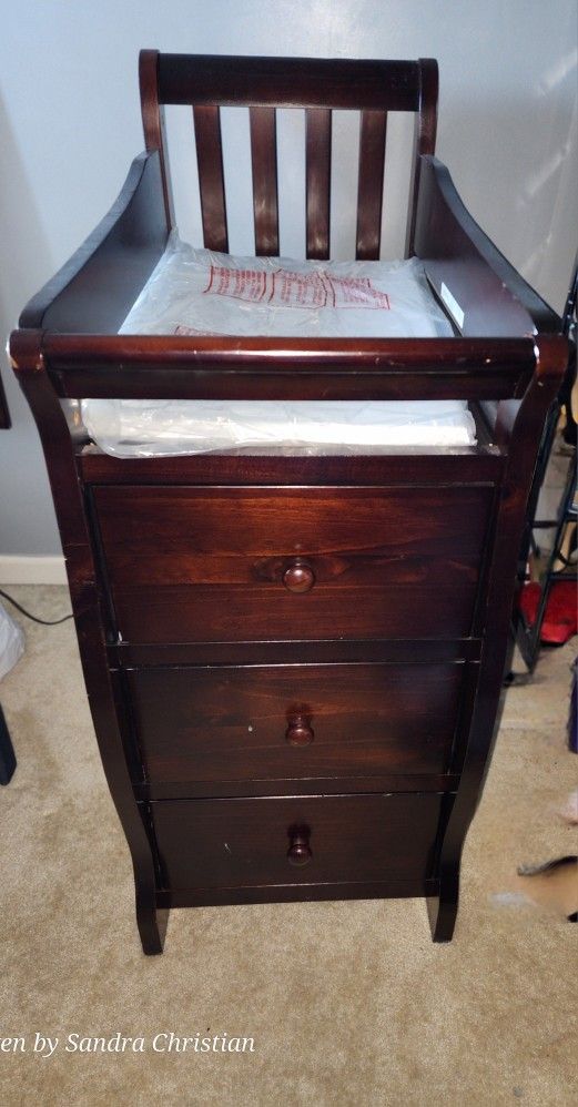 Cherry Changing Table W/padding