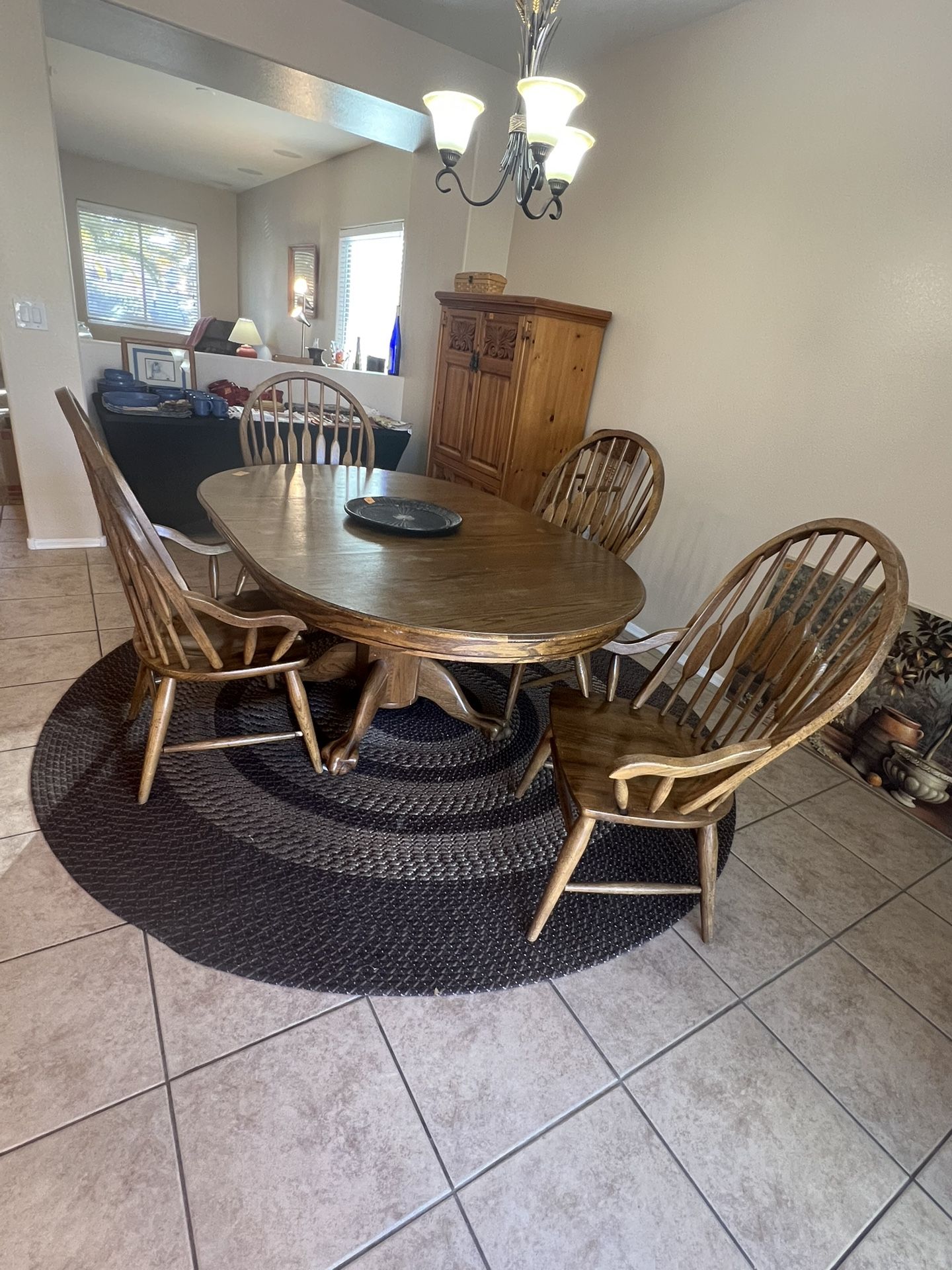 Wood Dining Table And 4 Chairs