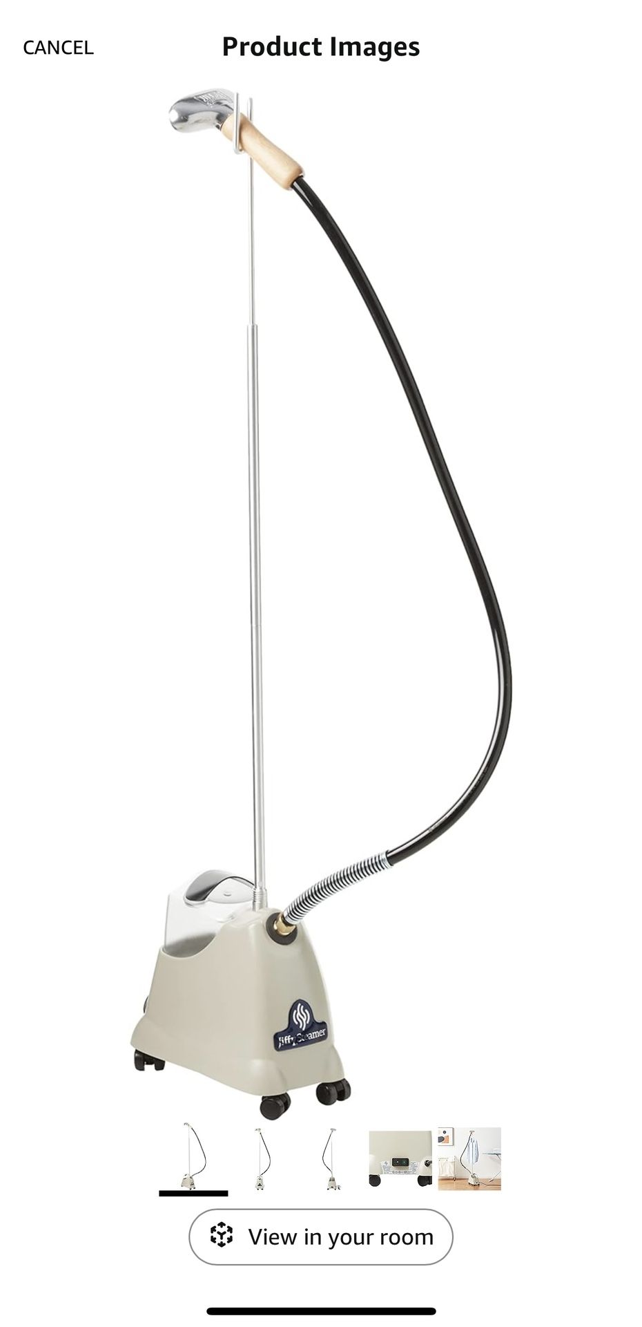 Jiffy Steamer J-2000M Jiffy Garment Steamer with Metal Steam Head, 120 Volt, Commercial, Beige