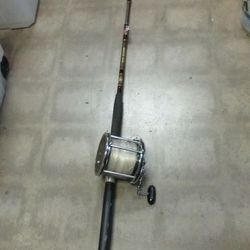 Used Penn Senator Deep Sea Fishing 6'6" Fishing Pole & Reel