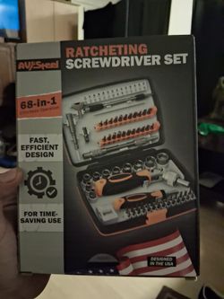 AV Steel 68-in-1 Ratcheting Screwdriver Set
