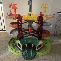 Thomas & Friends Multi-Level Toy Track Set, Trains & Cranes Super Tower 2.5 Ft 