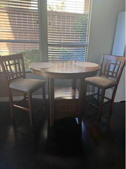 Wooden Dining Table Set w/ 6 chairs