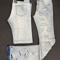 Mens Jeans Ancho Abajo