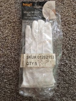 Male white gloves