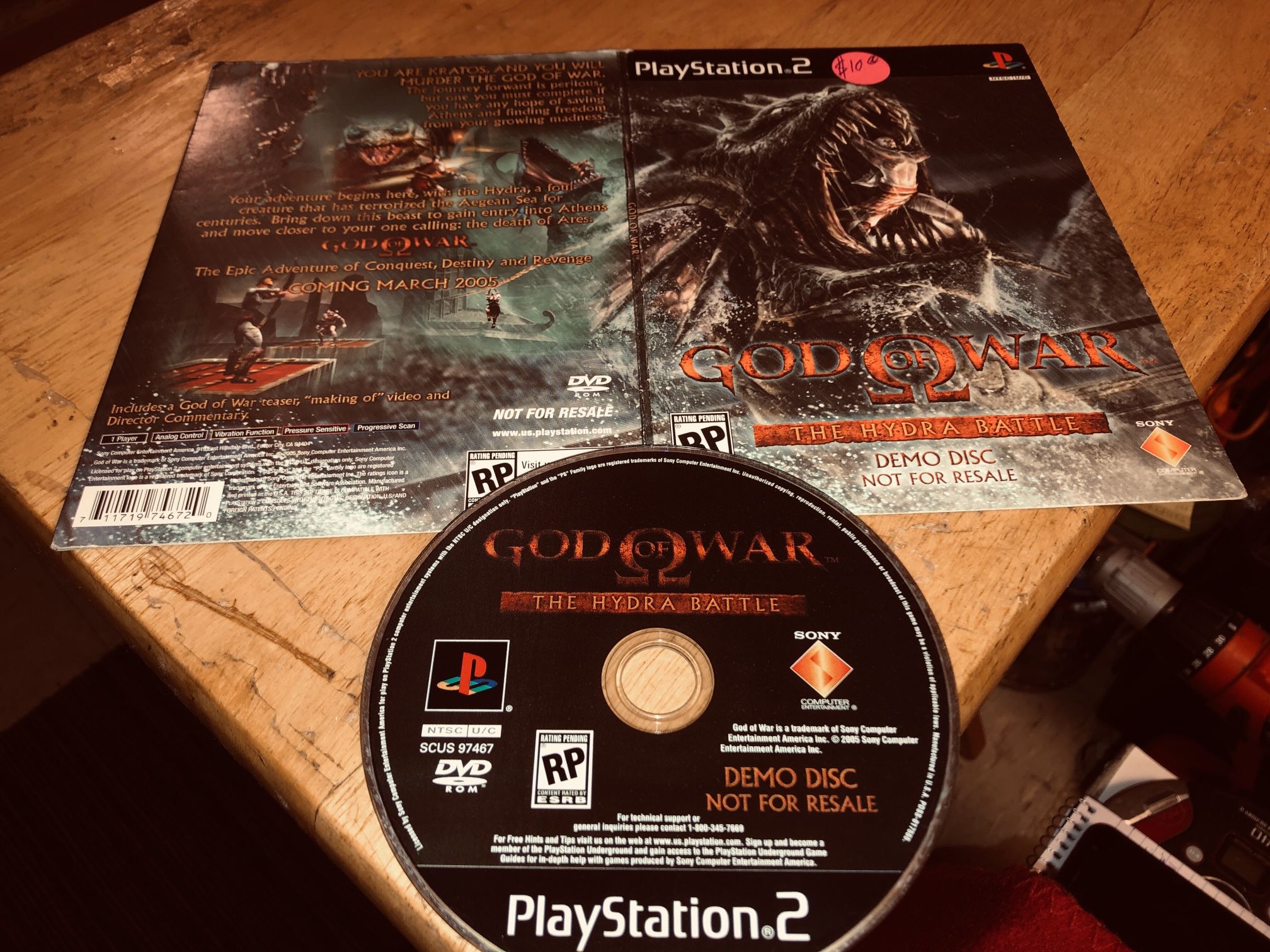 PS2 Game GOD OF WAR The Hydra Battle Demo Disc Not For Resale