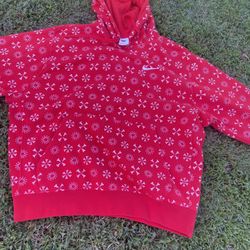 Nike Red And White Hoodie Design