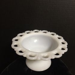 Large White Milk Glass Compote