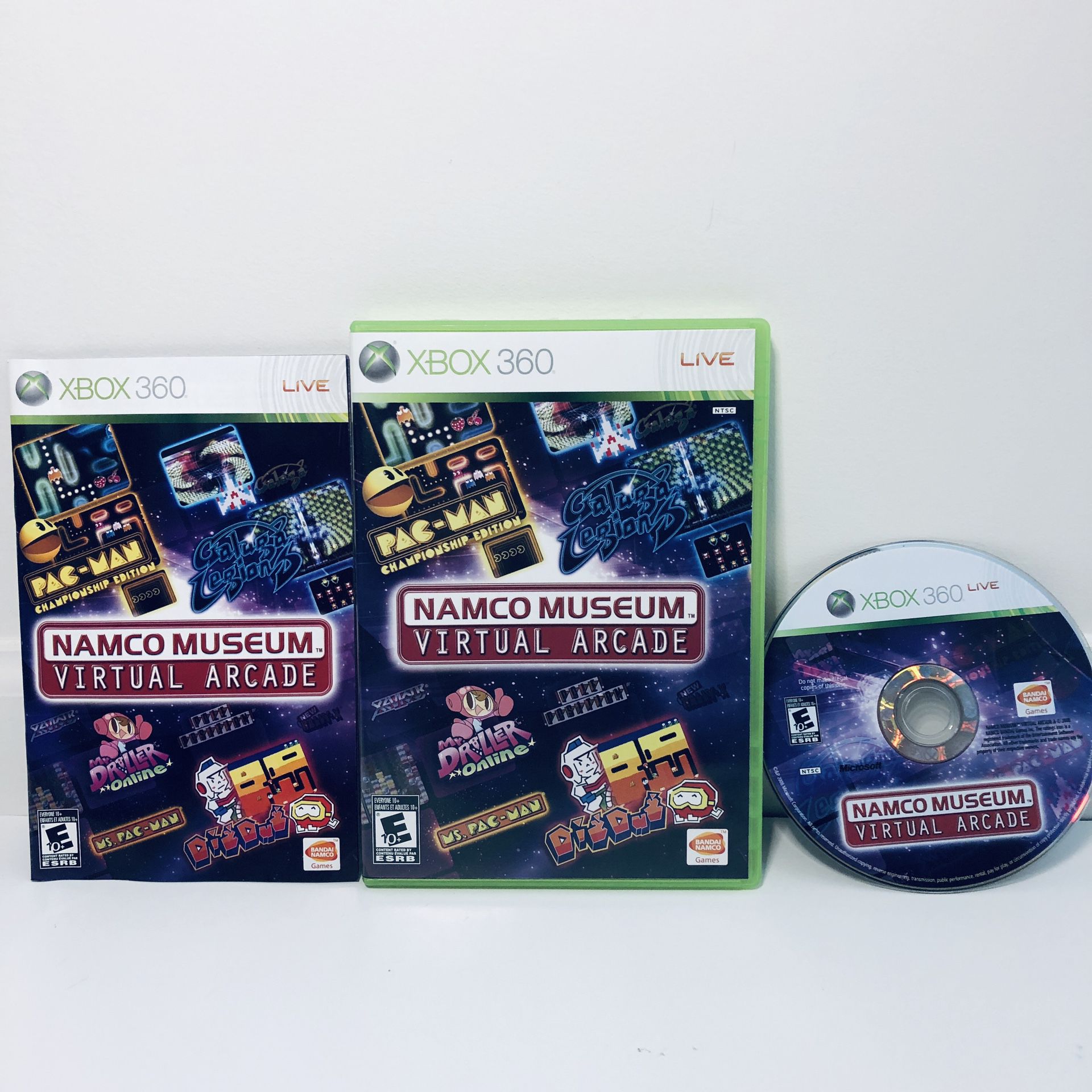 Xbox 360 Video Game Namco Museum Virtual Arcade Complete