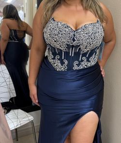 Dark Navy Blue luxury dress