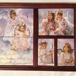 “ANGELS ALL AROUND US” CERAMIC PLATES BY SANDRA KUCK