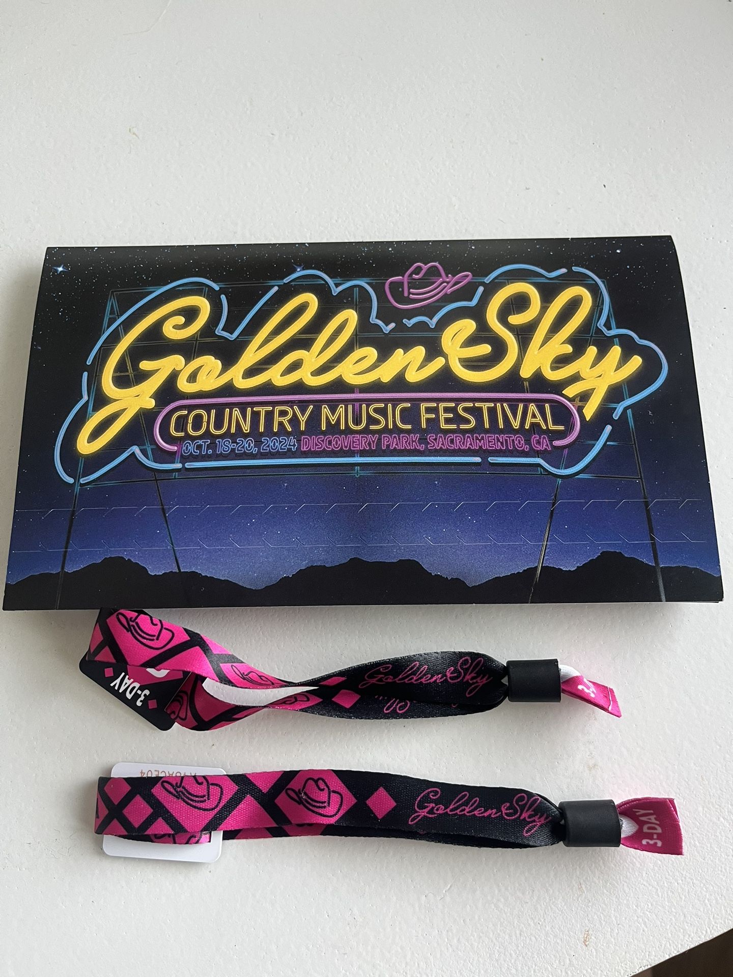 Two 3-Day GA Tickets To Golden Sky Festival Oct 18-20 In Sacramento CA.
