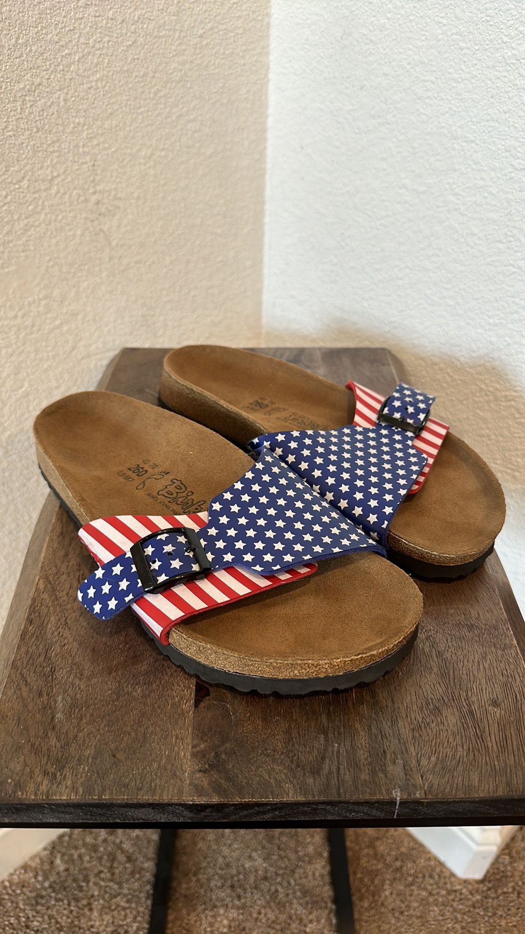 Birkenstock Birki's Catalina American Flag Stars & Stripes Sandals Size L 9 M 7