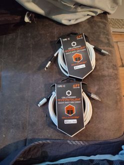 2 brand new celltronix, 6ft type c to lightning cable.