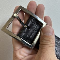 Gucci Black Leather Belt – Size 90/36 (Fits 31” Waist)