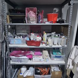 2 Commercial Metal Shelves 