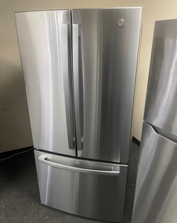 Deal GE 3‑Door Stainless Fridge – French Door, LED lighting