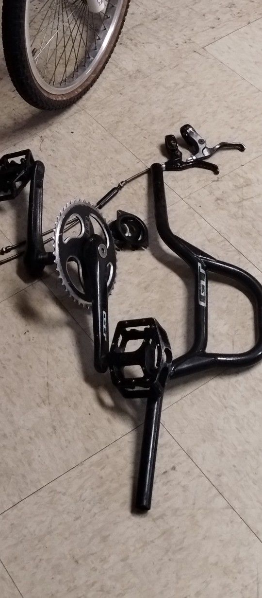GT BMX Part Crank Pedals Sprocket Bars Levers All For $160