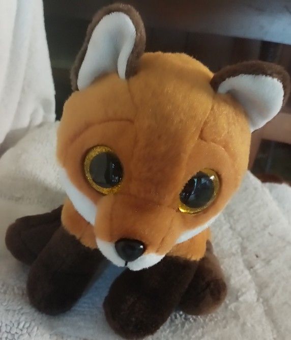 Ty Beanie Boos Velvety 7" Fay The Fox Rare Plush 🧸 Stuff Animal Glitter Eyes