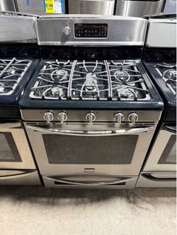 frigidaire stainless steel 5 burner range stove