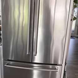 KitchenAid - 20 Cu. Ft. French Door Counter-Depth Refrigerator - Stainless Steel