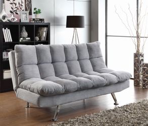 Soft Tufted Grey Fabric Sofa Bed! Brand New! Lowest Prices!
