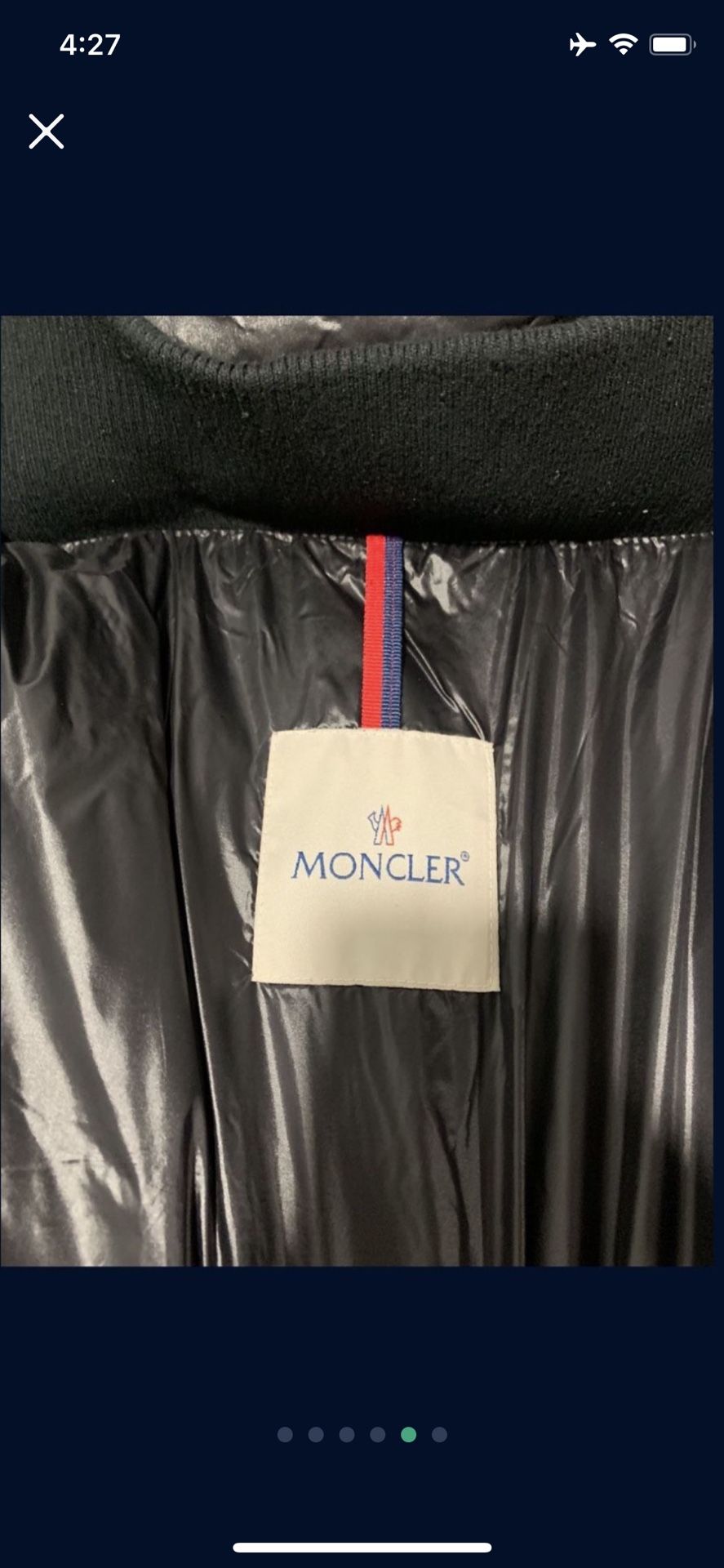 Moncler Coat Size 1/ Small Men’s
