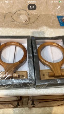 Glacier Bay Wooden Towel Ring Set of 2