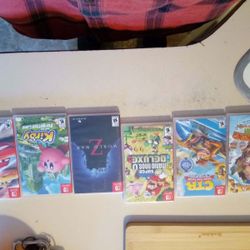 Nitendo switch with games and controllers