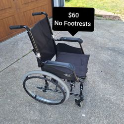 Wheelchair Foldable No Footrests $40