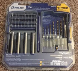 New Kobalt 43pc. Drill & Drive Set