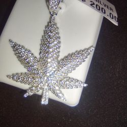 Iced Out Leaf Pendant 