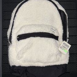 NWT Rare Victorias Secret Pink Sherpa Campus Back Pack 