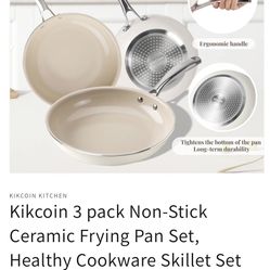 Brand New Ceramic Nonstick Frying Pans – Sets & Individual (9.5” + 11”)
