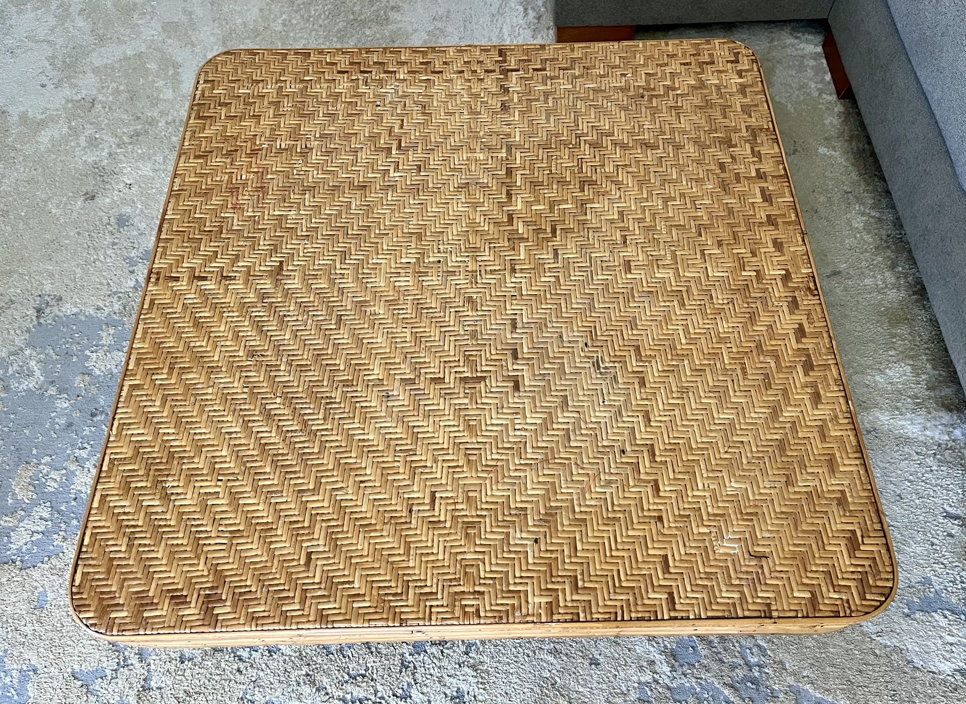 Vintage Rattan Coffee Table 