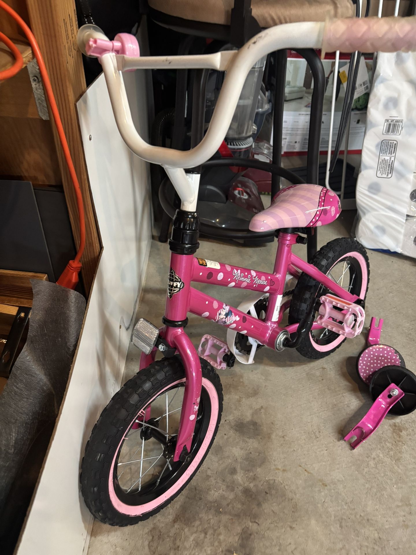 Huffy 12" Disney Minnie Mouse Kids' Bike, Fits Riders 3'1" - 3'5", Pink, Child, Girl's