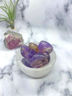 Ametrine tumbled stones
