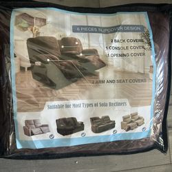Brand  New Recliner Loveseat Cover with Middle Console Stretch Reclining Sofa Slipcover for 2 Seater