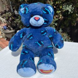 Build a Bear Superman Teddy Bear Blue Plush 18" Tall Man of Steel DC Comics