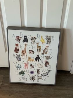 Animal Alphabet Framed Art