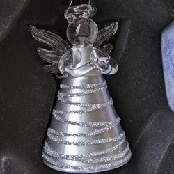 Christmas Angel Hand Craft Glass Ornament 
