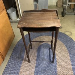 Antique Telephone Stand With Slot For Phone Book.
