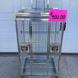 Bird / Parrot Stainless Steel Play Top Cage