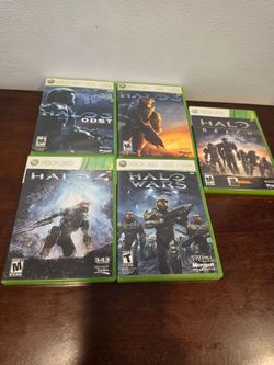 Xbox 360 Lot of 5 Halo Video Games Tested Working