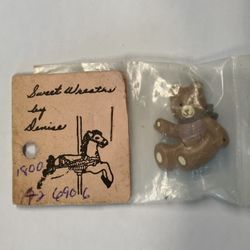 Vintage Old Teddy Bear Clip
