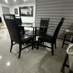 Dinning Table-4 Chairs (Dark chocolate)