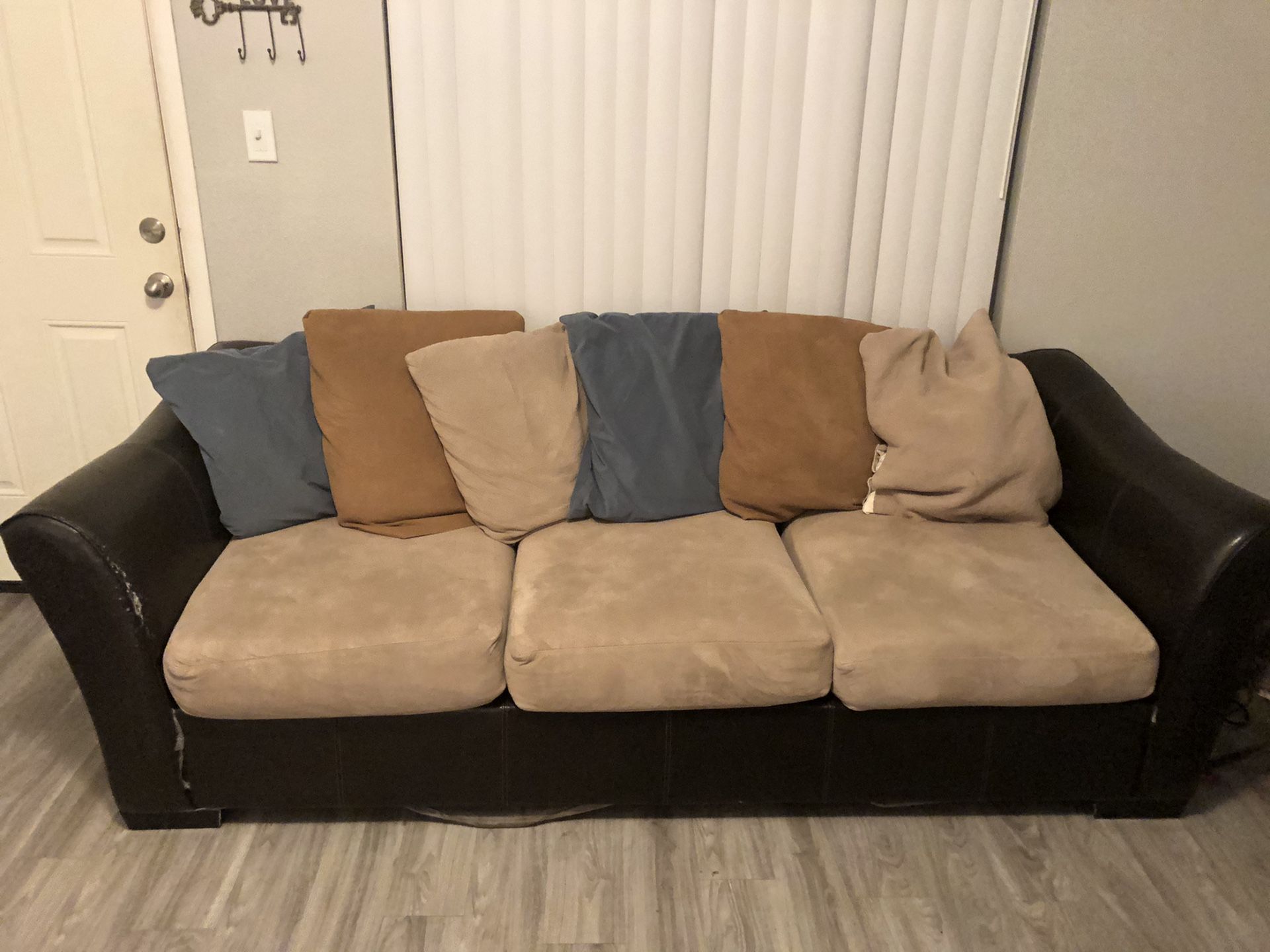 Couch, love seat and ottoman set